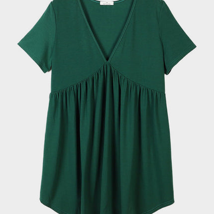 V-Neck Short Sleeve Lounge Dress - Image 15