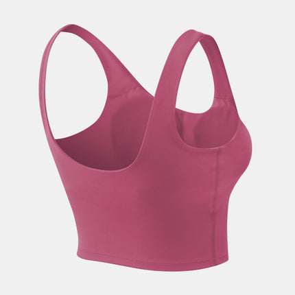 Cropped Scoop Neck Active Tank Top - Image 17