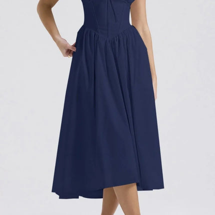 Ruched V-Neck Sleeveless Dress with Pockets - Image 10