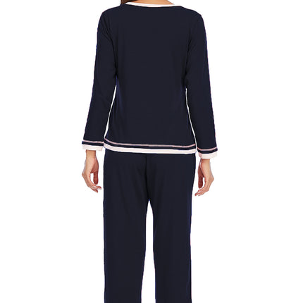 V-Neck Top and Pants Lounge Set - Image 9