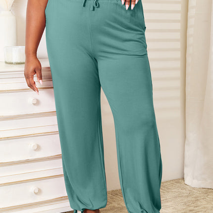 Basic Bae Full Size Soft Rayon Drawstring Waist Pants with Pockets - Image 3