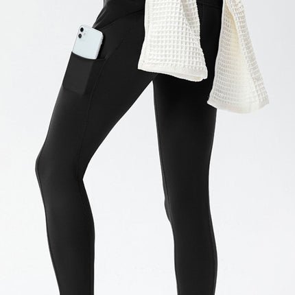 Full Size Slim Fit High Waist Long Sports Pants with Pockets - Image 10