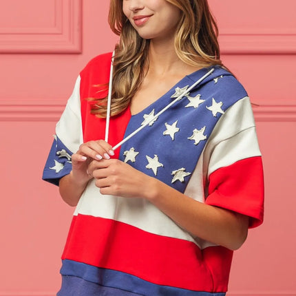 BiBi American Flag Theme Hoodie - Image 3