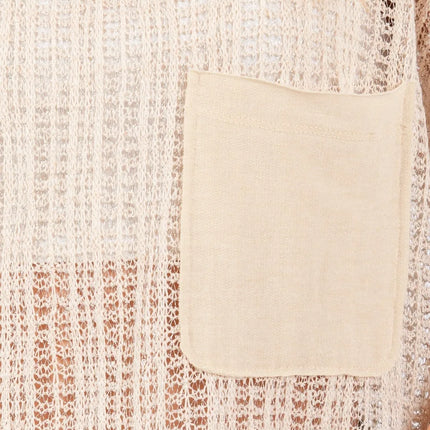 Ces Femme See Through Crochet Mock Neck Cover Up - Image 6