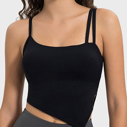 Millennia Slit Asymmetrical Neck Active Cami - Image 9