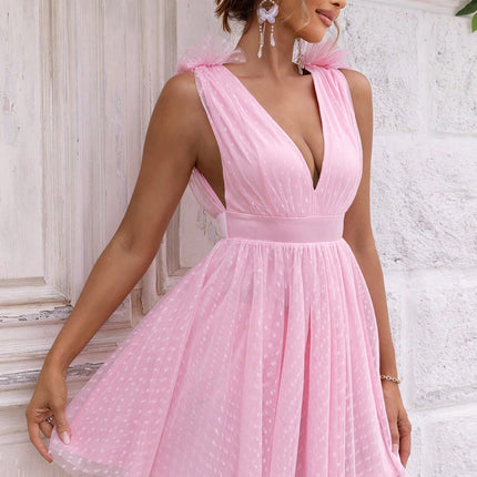 Open Back Sleeveless Mesh Dress - Image 7