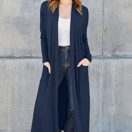 Basic Bae Full Size Open Front Long Sleeve Cover Up - Image 23