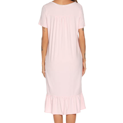 Lace Detail Square Neck Lounge Dress - Image 5