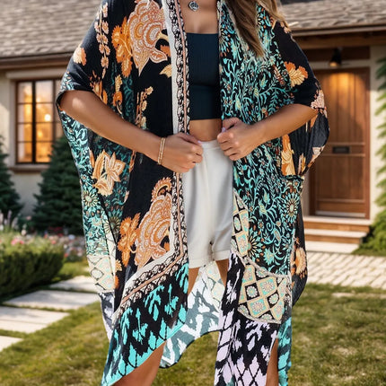 Printed Open Front Cover-Up - Image 4