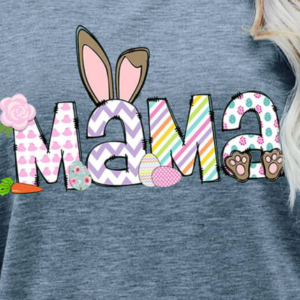 Easter MAMA Graphic Round Neck T-Shirt - Image 9