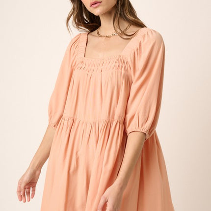 Mittoshop Pintuck Detail Tie Back Mini Dress - Image 4