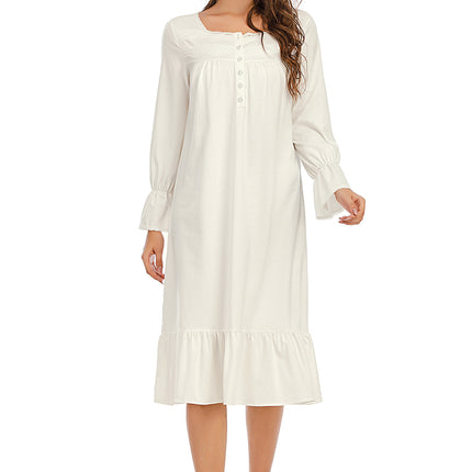 Flounce Sleeve Ruffle Hem Night Dress - Image 2