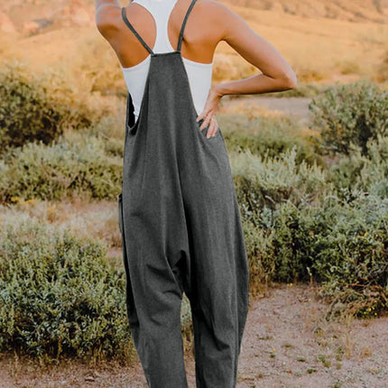Double Take Full Size V-Neck Sleeveless Jumpsuit with Pockets - Image 10