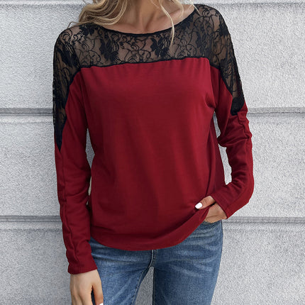 Ivy Lane Lace Long Sleeve Round Neck Tee - Image 11
