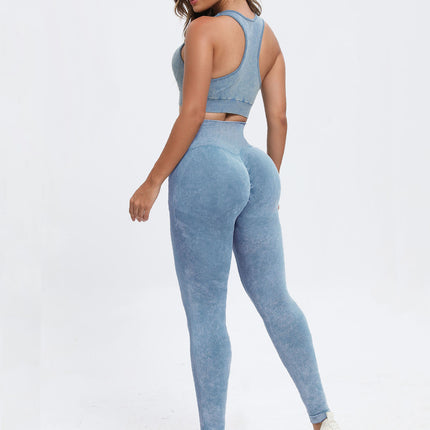 Scoop Neck Wide Strap Top and Pants Active Set - Image 2
