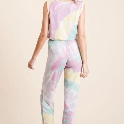BiBi Tie Dye French Terry Casual Pants - Image 16