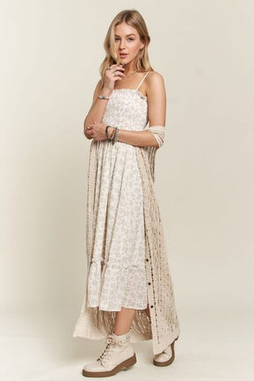 ADORA Smocked Floral Ruffled Hem Cami Dress - Image 4