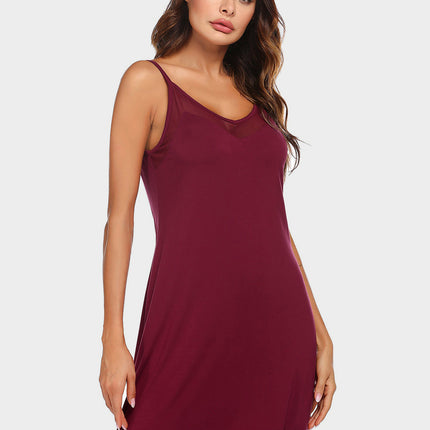 Scoop Neck Spaghetti Strap Lounge Dress - Image 8