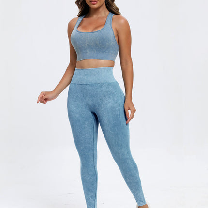 Scoop Neck Wide Strap Top and Pants Active Set - Image 3
