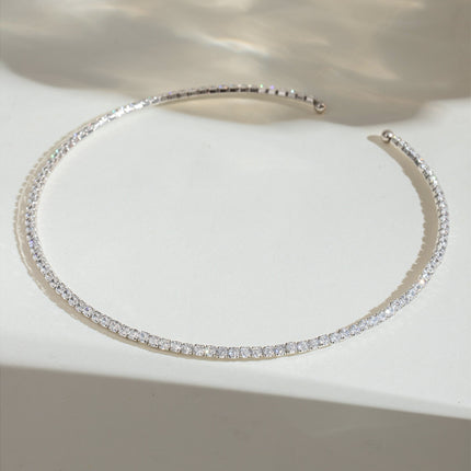 Stainless Steel Inlaid Zircon Necklace - Image 9