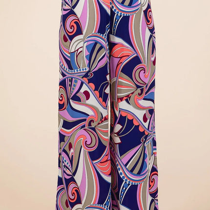 Mittoshop Abstract Print Elastic Waist Wide Leg Pants - Image 3