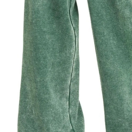 Zenana Acid Wash Fleece Palazzo Sweatpants with Pockets - Image 3
