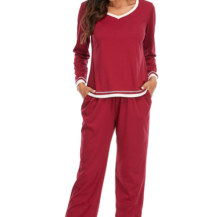 V-Neck Top and Pants Lounge Set - Image 5