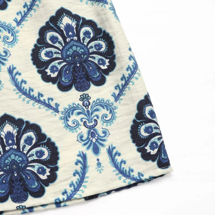 Printed V-Neck Cap Sleeve Dress - Image 8