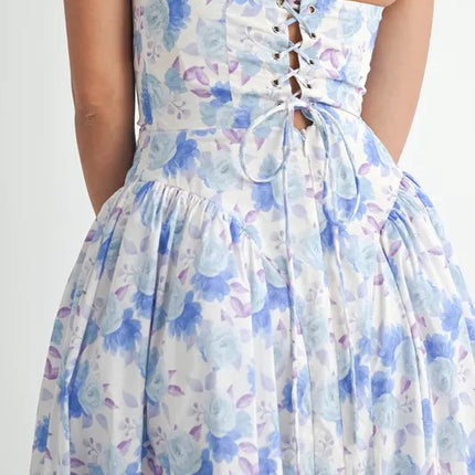 MABLE Sweetheart Neckline Floral Printed Midi Dress - Image 11