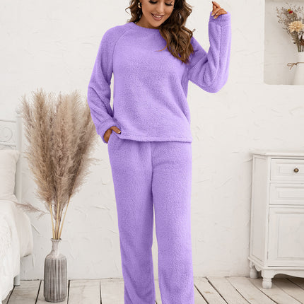Ivy Lane Teddy Long Sleeve Top and Pants Lounge Set - Image 22
