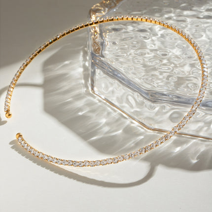 Stainless Steel Inlaid Zircon Necklace - Image 2