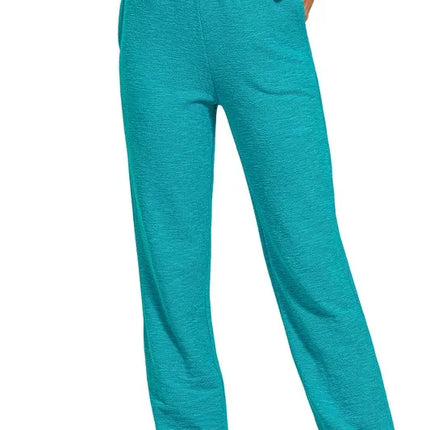 Zenana Cotton Slub Jogger Pants - Image 1