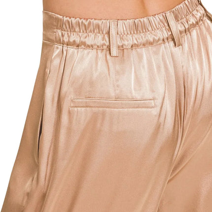 Zenana Wide-Leg Satin Pants - Image 3