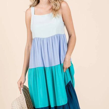 Mittoshop Color Block Tiered Pull-On Maxi Dress - Image 2