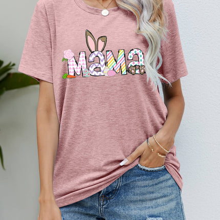 Easter MAMA Graphic Round Neck T-Shirt - Image 16