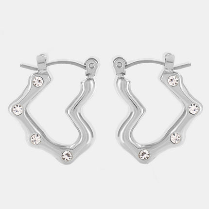 Stainless Steel Heart Earrings - Image 8