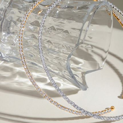 Stainless Steel Inlaid Zircon Necklace - Image 10