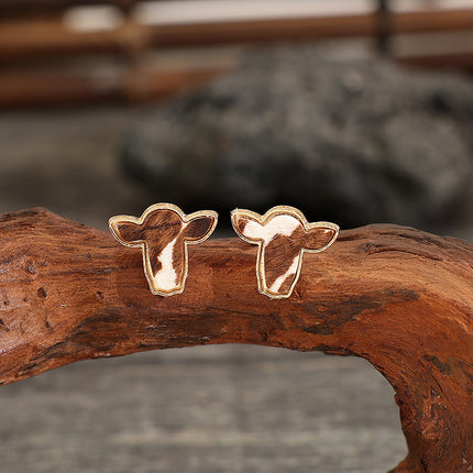 Bull Head Alloy Stud Earrings - Image 4