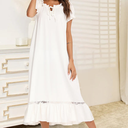 Lace Detail Short Sleeve Lounge Dress - Image 13