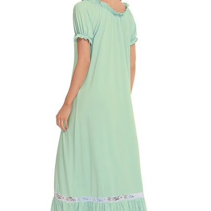 Lace Detail Short Sleeve Lounge Dress - Image 26