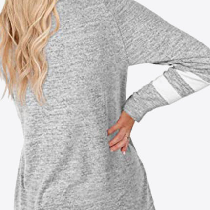 Striped Contrast Raglan Sleeve Top - Image 21