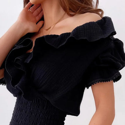 Ruffled Smocked Layered Mini Dress - Image 8