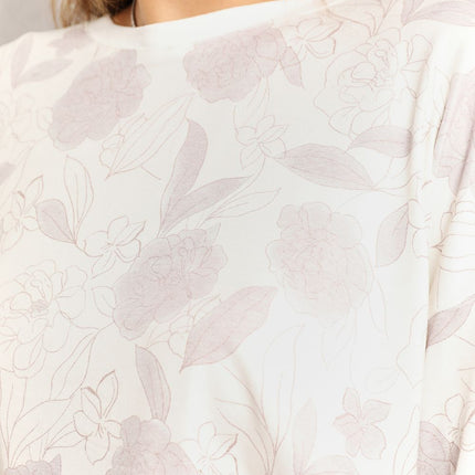 Double Take Floral Long Sleeve Top and Shorts Loungewear Set - Image 13