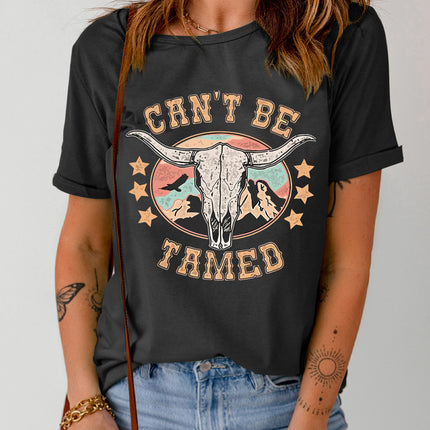 CAN'T BE TAMED Graphic Short Sleeve Tee - Image 5