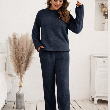 Ivy Lane Teddy Long Sleeve Top and Pants Lounge Set - Image 5