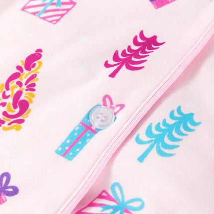 Printed Collared Neck Long Sleeve Lounge Dress - Image 5