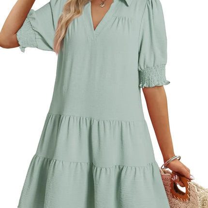 Johnny Collar Short Sleeve Mini Dress - Image 23
