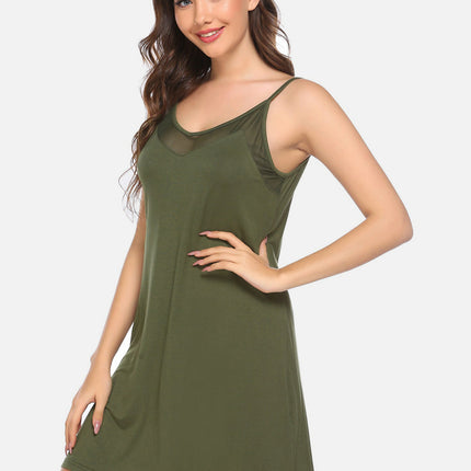 Scoop Neck Spaghetti Strap Lounge Dress - Image 2