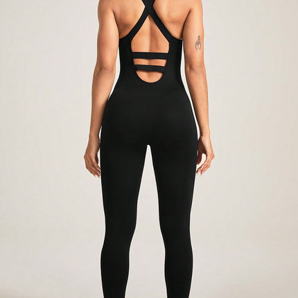 Crisscross Wide Strap Jumpsuit - Image 2