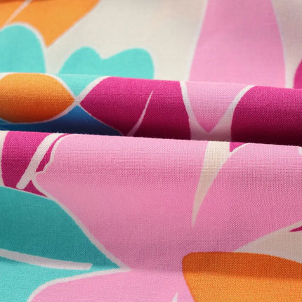 Floral Bubble Sleeve V Neck Tiered Ruffle Babydoll Dress - Image 11